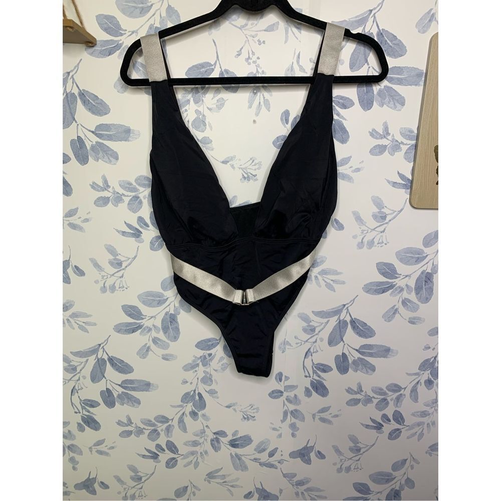 Free Society Swimwear One Piece Bathing Suit Black Size 8